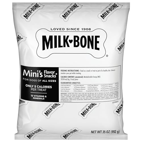 Milk-Bone Mini's Flavor Snacks Dog Treats, 36 Ounce Crunchy Texture Helps Reduce Tartar