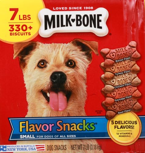 Milk-Bone Mini's Flavor Snacks Dog Treats, 36 Ounce Crunchy Texture Helps Reduce Tartar