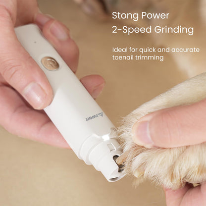 Dog Nail Grinder, Rechargeable Dog Nail Trimmers, Silent 2-Speed Electric Cat Claw Clippers, Pet Paw Grooming Supplies for Small and Large Dogs Cats, Puppy Essentials