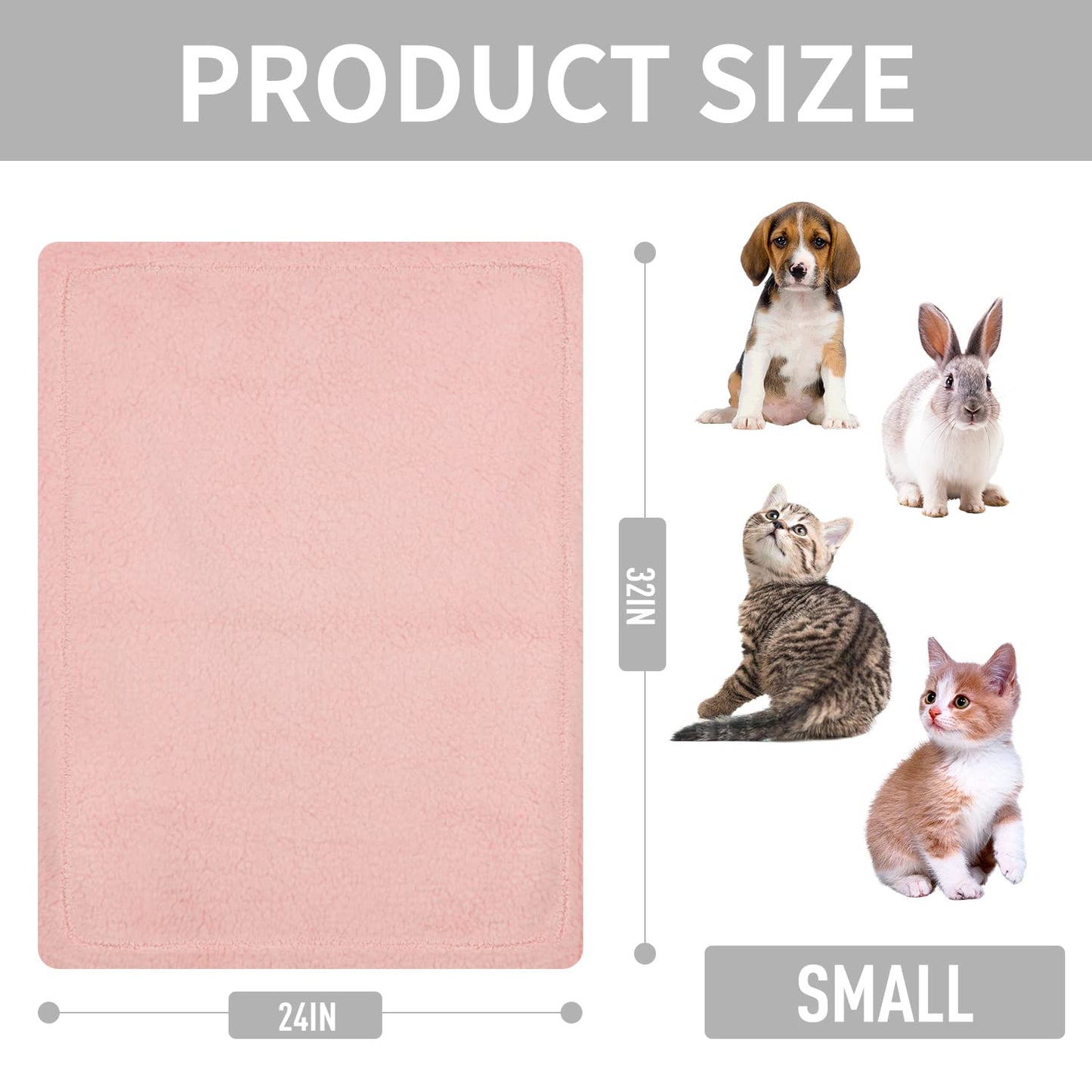 furrybaby Dog Blanket Soft Dog Blankets for Large Dogs Puppy Essentials Washable Fluffy Sherpa Fleece Cat Blanket 32x40 Inches for Bed Furniture Couch Sofa (Double-Layer Medium, Beige)