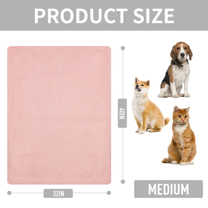 furrybaby Dog Blanket Soft Dog Blankets for Large Dogs Puppy Essentials Washable Fluffy Sherpa Fleece Cat Blanket 32x40 Inches for Bed Furniture Couch Sofa (Double-Layer Medium, Beige)