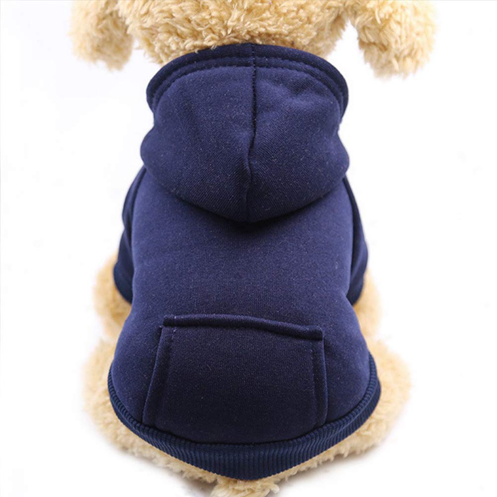 Jecikelon Winter Dog Hoodie Sweatshirts with Pockets Warm Dog Clothes for Small Dogs Chihuahua Coat Clothing Puppy Cat Custume (Medium, Pink)