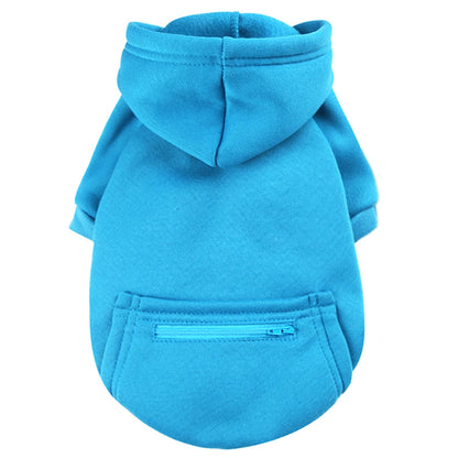 Jecikelon Winter Dog Hoodie Sweatshirts with Pockets Warm Dog Clothes for Small Dogs Chihuahua Coat Clothing Puppy Cat Custume (Medium, Pink)