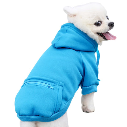 Jecikelon Winter Dog Hoodie Sweatshirts with Pockets Warm Dog Clothes for Small Dogs Chihuahua Coat Clothing Puppy Cat Custume (Medium, Pink)