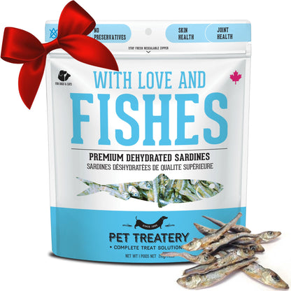 Sardines for Dogs & Sardines for Cats (3.17 oz, Pack of 1) - Dehydrated Single Ingredient Dog Treats - Natural Dog Treats, Grain Free