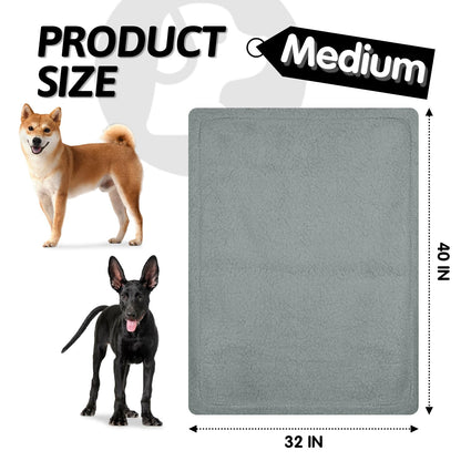 furrybaby Dog Blanket Soft Dog Blankets for Large Dogs Puppy Essentials Washable Fluffy Sherpa Fleece Cat Blanket 32x40 Inches for Bed Furniture Couch Sofa (Double-Layer Medium, Beige)