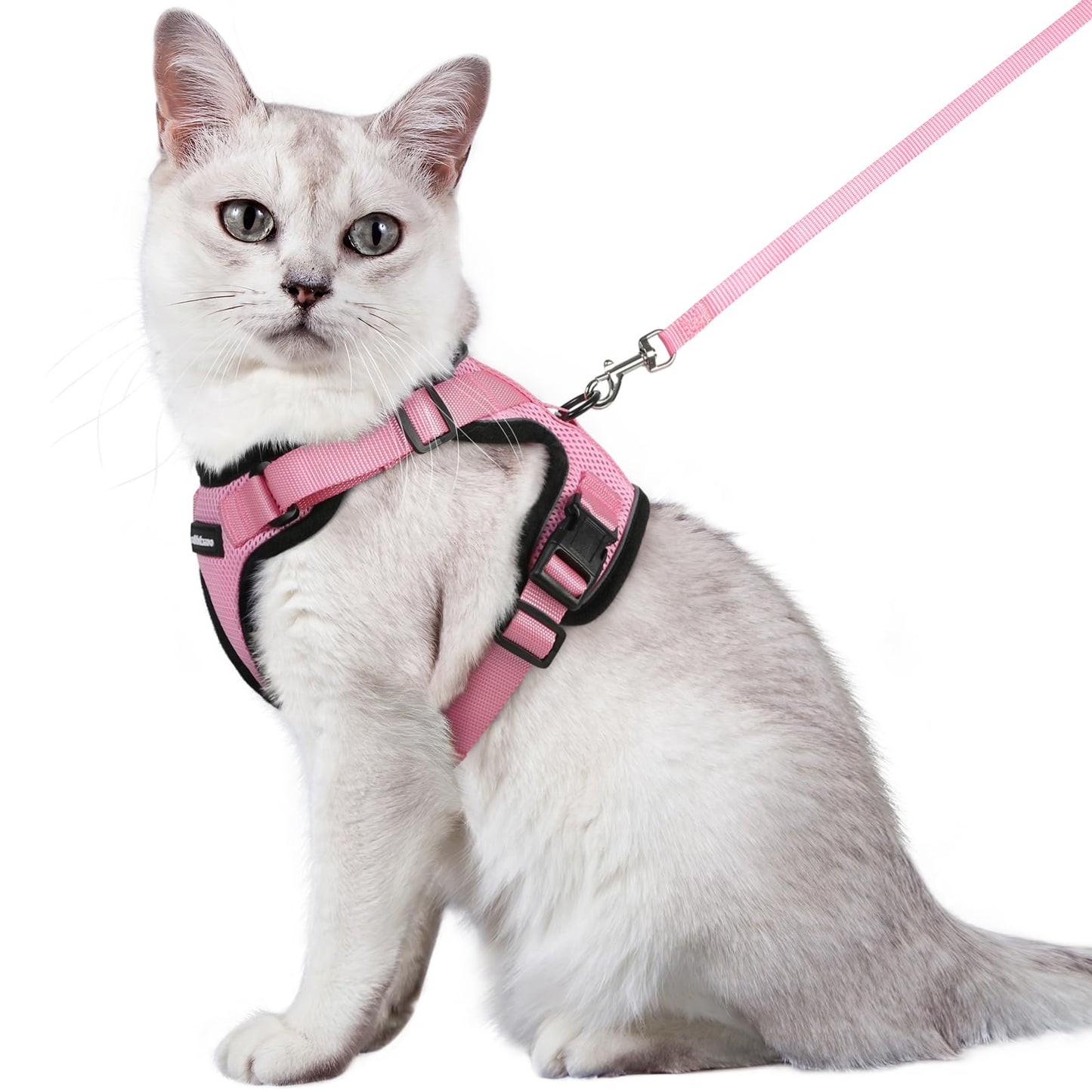 rabbitgoo Cat Harness and Leash for Walking, Escape Proof Soft Adjustable Vest Harnesses for Cats, Easy Control Breathable Reflective Strips Jacket, Navy Blue, XS