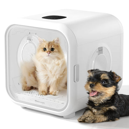 HomeRunPet Drybo Plus Automatic Pet Dryer Box - Ultra Quiet, Smart Temperature Control, 360° Efficient for Cats and Small Dogs