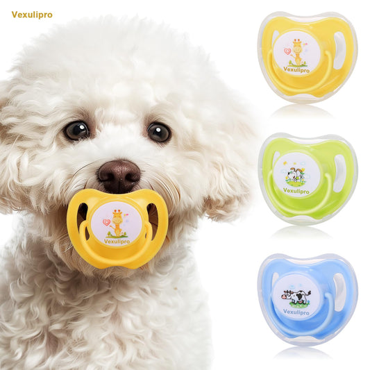 Vexulipro Dog Pacifiers for Small Dogs 3 PCS, Kitten Pacifiers, Puppy Teething Toys and Cat Chew Toys, Essential Pet Supplies, Puppy Essentials and Kitten Supplies