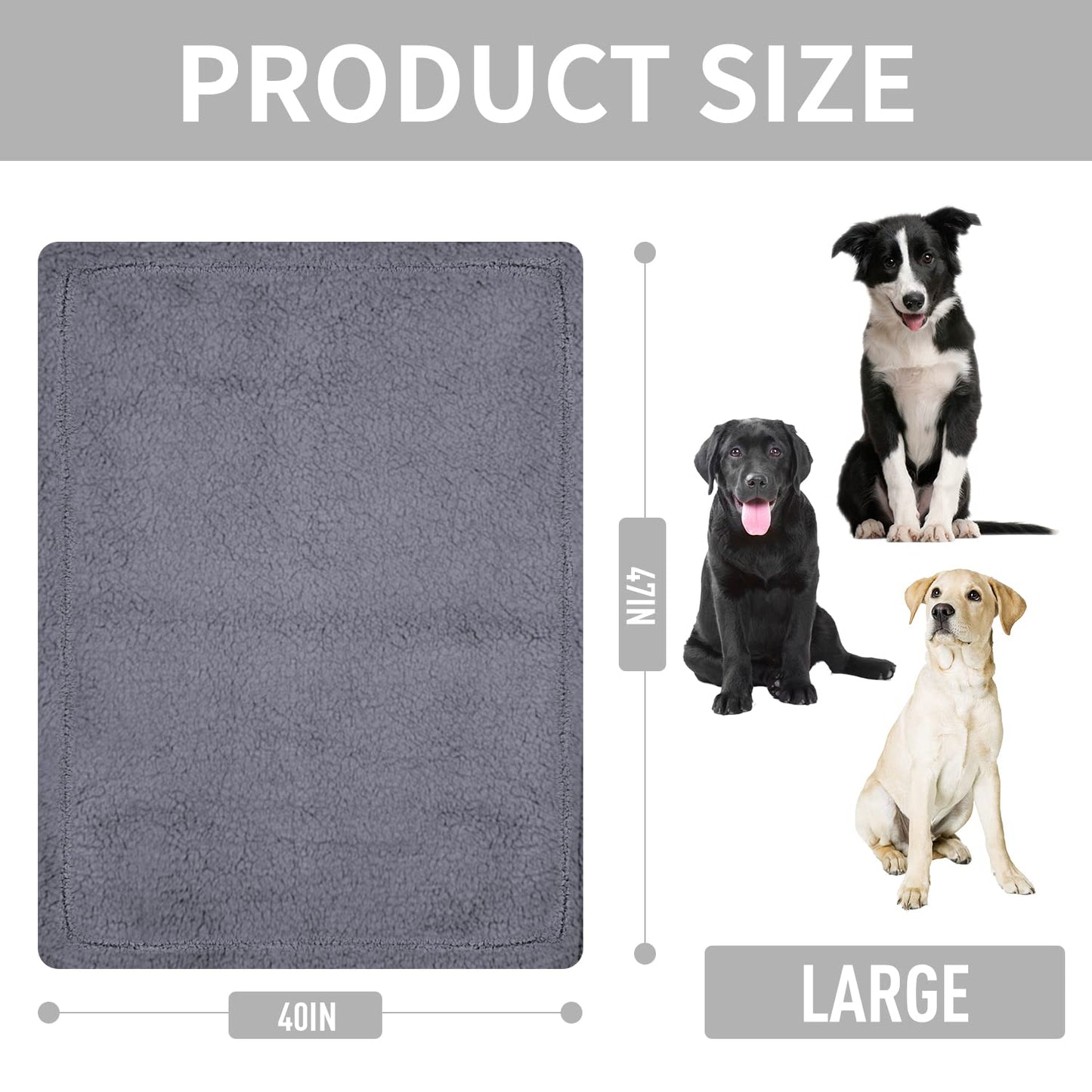 furrybaby Dog Blanket Soft Dog Blankets for Large Dogs Puppy Essentials Washable Fluffy Sherpa Fleece Cat Blanket 32x40 Inches for Bed Furniture Couch Sofa (Double-Layer Medium, Beige)