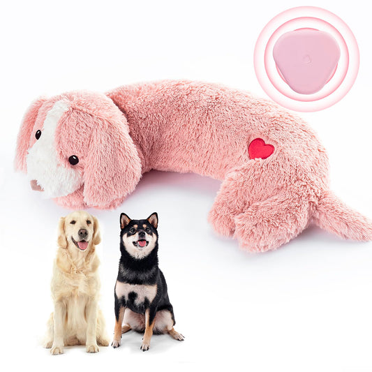 Heartbeat Toy Puppy Heartbeat Stuffed Toy for Dog Calming Aid, Heartbeat Puppy Toy for Pets Anxiety Relief, Dog Comfort Toy for Behavioral Aid Crate Training, Puppy Essential