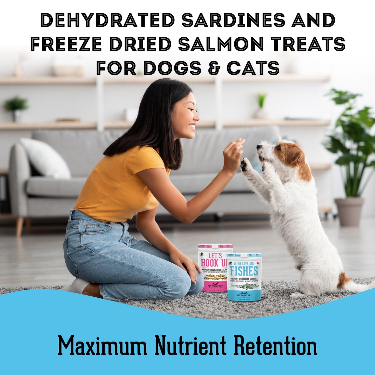 Sardines for Dogs & Sardines for Cats (3.17 oz, Pack of 1) - Dehydrated Single Ingredient Dog Treats - Natural Dog Treats, Grain Free