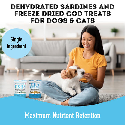 Sardines for Dogs & Sardines for Cats (3.17 oz, Pack of 1) - Dehydrated Single Ingredient Dog Treats - Natural Dog Treats, Grain Free