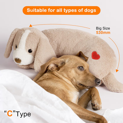 Heartbeat Toy Puppy Heartbeat Stuffed Toy for Dog Calming Aid, Heartbeat Puppy Toy for Pets Anxiety Relief, Dog Comfort Toy for Behavioral Aid Crate Training, Puppy Essential