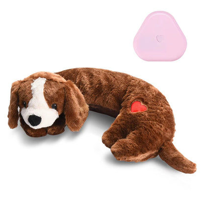 Heartbeat Toy Puppy Heartbeat Stuffed Toy for Dog Calming Aid, Heartbeat Puppy Toy for Pets Anxiety Relief, Dog Comfort Toy for Behavioral Aid Crate Training, Puppy Essential