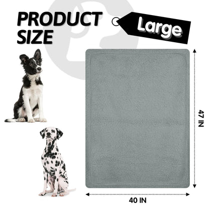 furrybaby Dog Blanket Soft Dog Blankets for Large Dogs Puppy Essentials Washable Fluffy Sherpa Fleece Cat Blanket 32x40 Inches for Bed Furniture Couch Sofa (Double-Layer Medium, Beige)