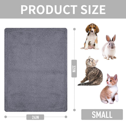 furrybaby Dog Blanket Soft Dog Blankets for Large Dogs Puppy Essentials Washable Fluffy Sherpa Fleece Cat Blanket 32x40 Inches for Bed Furniture Couch Sofa (Double-Layer Medium, Beige)