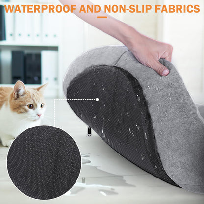 Heated Cat Bed for Cats and Small Dogs, Winter Cozy Heated Pet Bed with Warming Constant Temp, Washable Cat Bed for Indoor Cats, Electric Cat Heating Pad for Kittens, Folded Ear Cats, Elder Cats