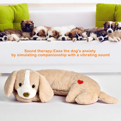 Heartbeat Toy Puppy Heartbeat Stuffed Toy for Dog Calming Aid, Heartbeat Puppy Toy for Pets Anxiety Relief, Dog Comfort Toy for Behavioral Aid Crate Training, Puppy Essential