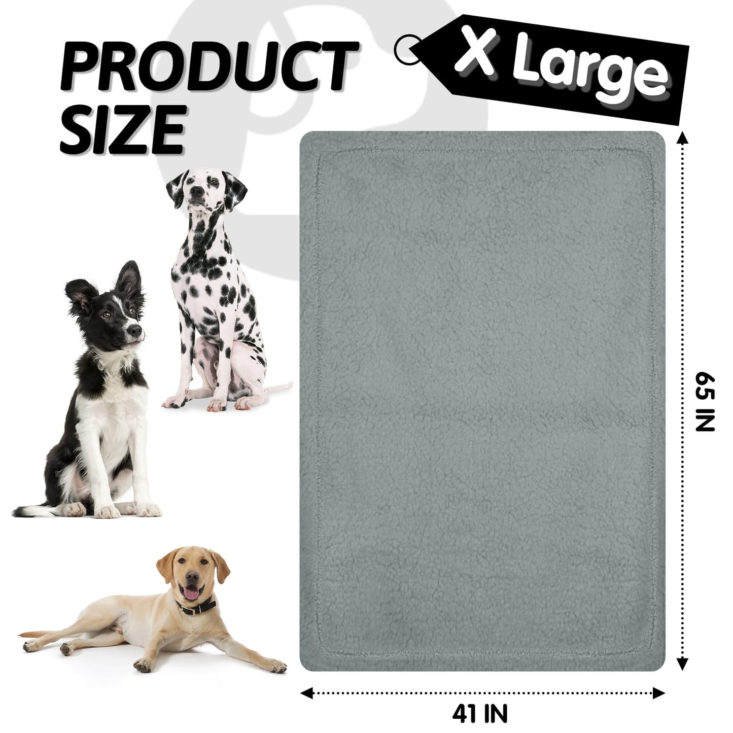 furrybaby Dog Blanket Soft Dog Blankets for Large Dogs Puppy Essentials Washable Fluffy Sherpa Fleece Cat Blanket 32x40 Inches for Bed Furniture Couch Sofa (Double-Layer Medium, Beige)