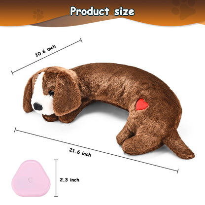 Heartbeat Toy Puppy Heartbeat Stuffed Toy for Dog Calming Aid, Heartbeat Puppy Toy for Pets Anxiety Relief, Dog Comfort Toy for Behavioral Aid Crate Training, Puppy Essential