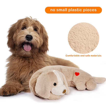 Heartbeat Toy Puppy Heartbeat Stuffed Toy for Dog Calming Aid, Heartbeat Puppy Toy for Pets Anxiety Relief, Dog Comfort Toy for Behavioral Aid Crate Training, Puppy Essential