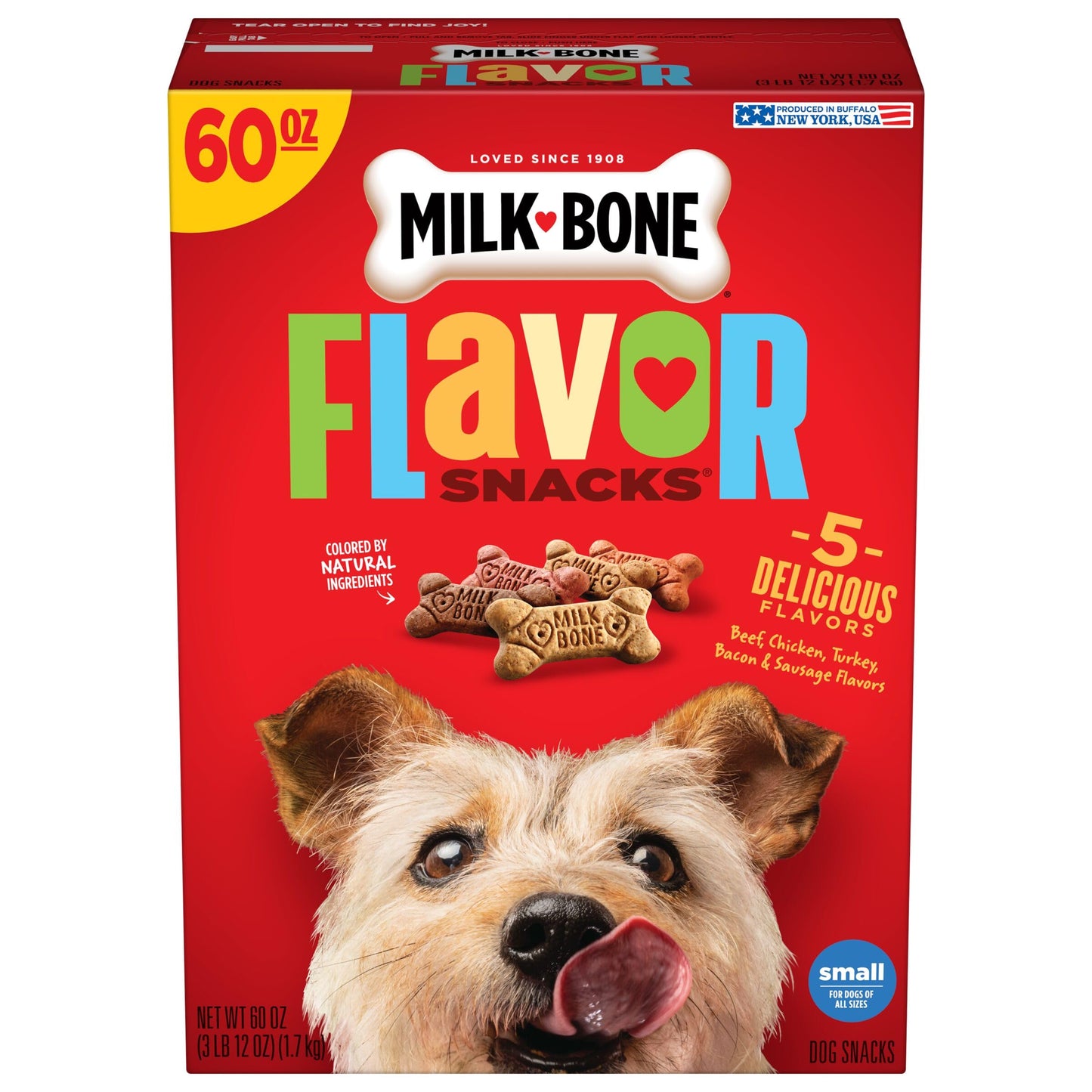 Milk-Bone Mini's Flavor Snacks Dog Treats, 36 Ounce Crunchy Texture Helps Reduce Tartar