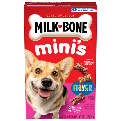 Milk-Bone Mini's Flavor Snacks Dog Treats, 36 Ounce Crunchy Texture Helps Reduce Tartar