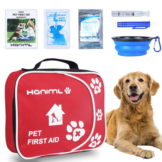 Pet First Aid Kit for Dogs Cats Essential Dog Road Trip Medical Kit Animal Emergency Supplies Perfect for Home Office Camping Travel and Outdoor Adventures Dog Nursing Supplies